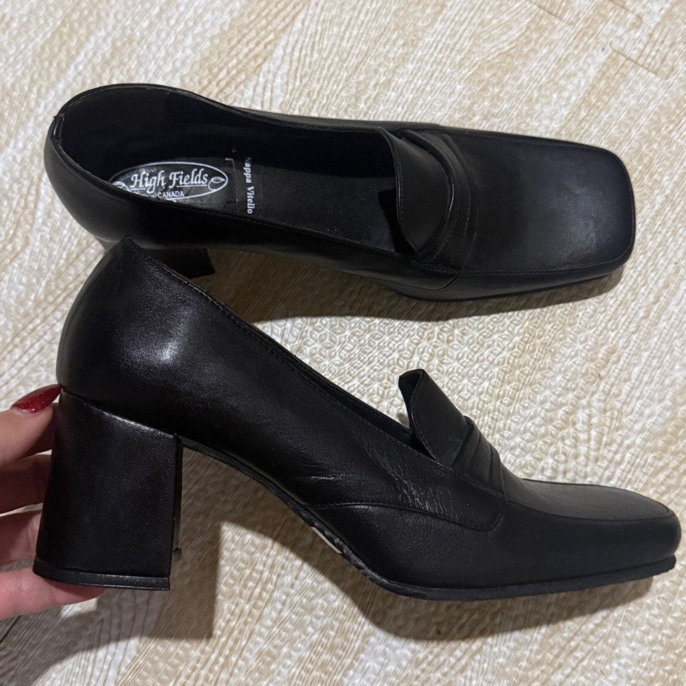 Brand new leather heels shoes